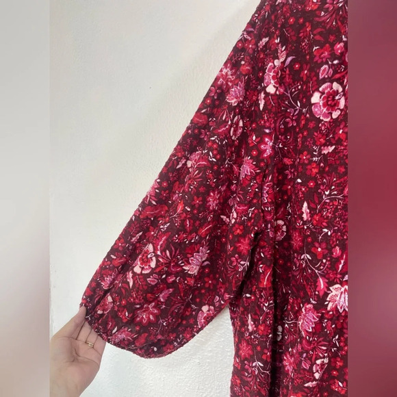 Lane Bryant Floral Front Tie Pullover Blouse Women’s 26/28 Summer Spring Casual - Picture 4 of 11